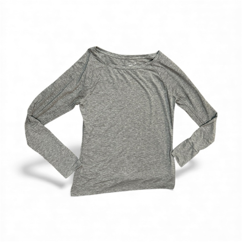 GAP Fit Gray Long Sleeve Performance Top Size M | Lightweight Activewear Shirt